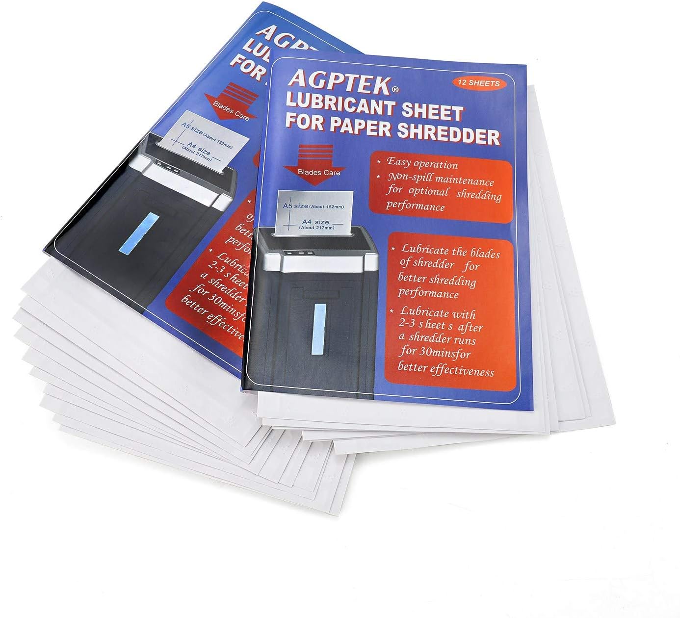 AGPtEK Bürobedarf 24 Pack Shredder Lubricant Sheets Amazon.de Elektronik