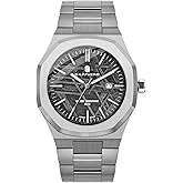 SAPPHERO Men Watches Octagonal Stainless Steel Quartz Fashion Business Men's Watch 50 Meter Water Resistant Analog Movement Multifunction Dials Classic Gifts for Men