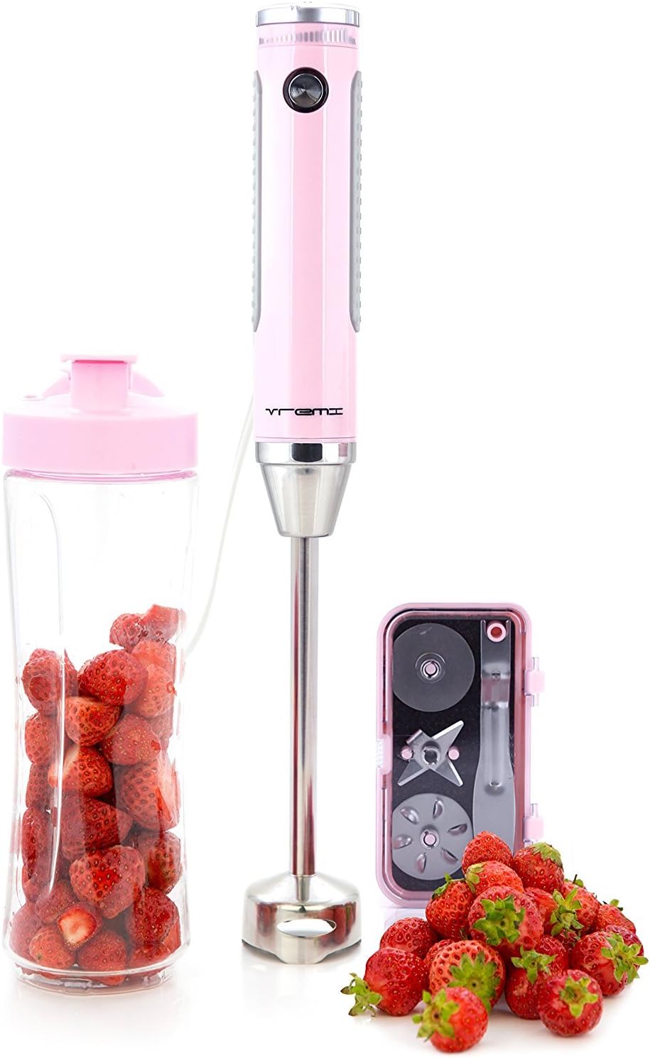 Vremi Hand Blender Immersion Mixer 8 Speed 350 Watt Small Slim Corded
