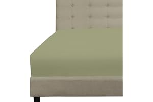 Royale Linens Fitted Sheet Full - Brushed Hotel Quality 1800 Ultra-Soft Wrinkle & Fade Resistant - Bottom Sheet - Deep Pocket Stretches Up to 16" - Fitted Sheet Only - Elastic Sheet (Full, Sage Green)