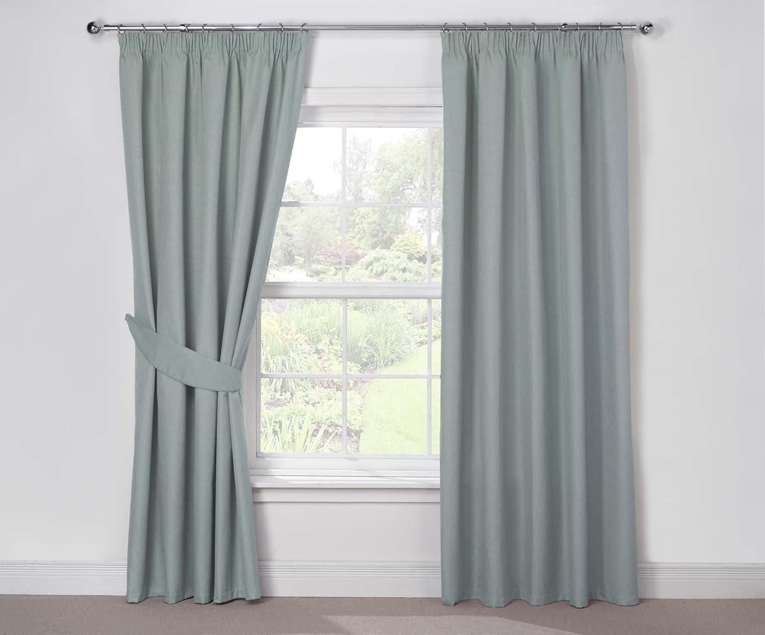 Julian Charles Luna Thermal Coated Pencil Pleat Curtains 90 X 54