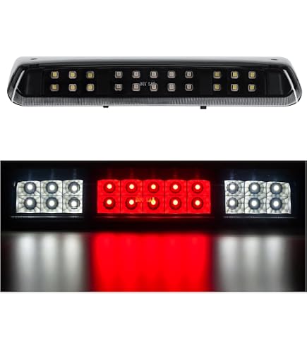 thumbnail image 2 of KDM Smoked LED 3rd Brake Light For Ford F150 F250 F350 2015-2022 - Red Stop & White Cargo Lights 2 of 13