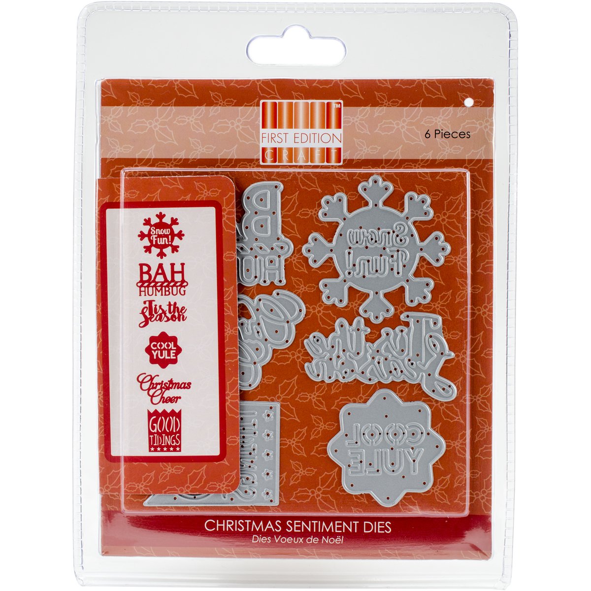 First Edition FEDIE136X16 | Christmas Crafting, Perfect Using Most Die Machines, (Steel, Magnetic Storage, Cuts Paper, Cardstock & 2mm Foam), Dies-Modern Sentiments
