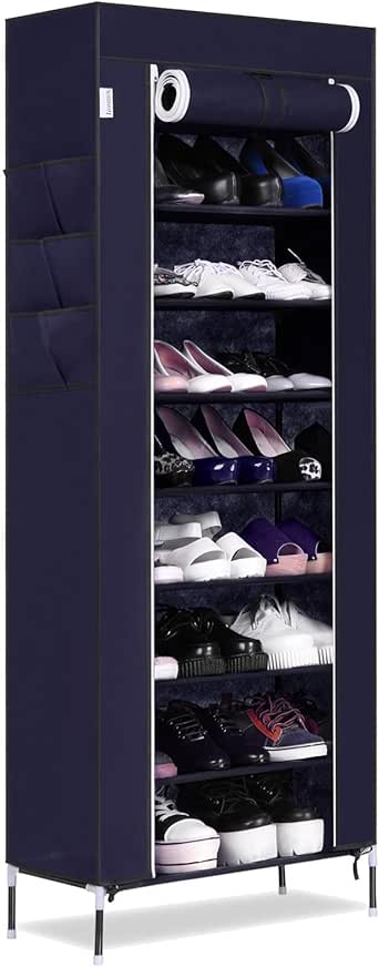 Aceshin Zapatero Tela Armario de 10 Pisos Estantería de Zapatos con