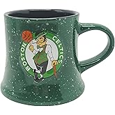 Boelter Brands Large Thick 14oz Speckled Vintage Diner Emblem Mug with Raised NBA Logo and Inner Color (Boston Celtics)