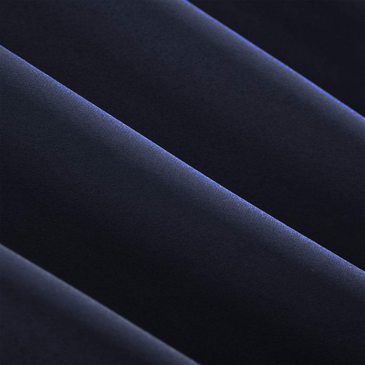 CNLAY Navy Blue Thermal Insulated 100% Blackout Curtains Bedroom, Full Room Darkening Noise Reducing Rod Pocket Window Curtain Living Room 5" Fabric Sample