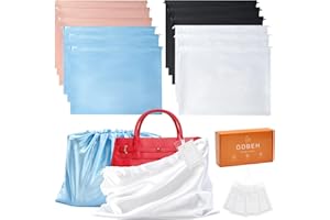 GDBEH 12 Pack Dust Bags for Handbags Travel Storage Pouch Silk Cloth Bag With Drawstring Large Storage Pouch for Handbag Purse Shoes Boots