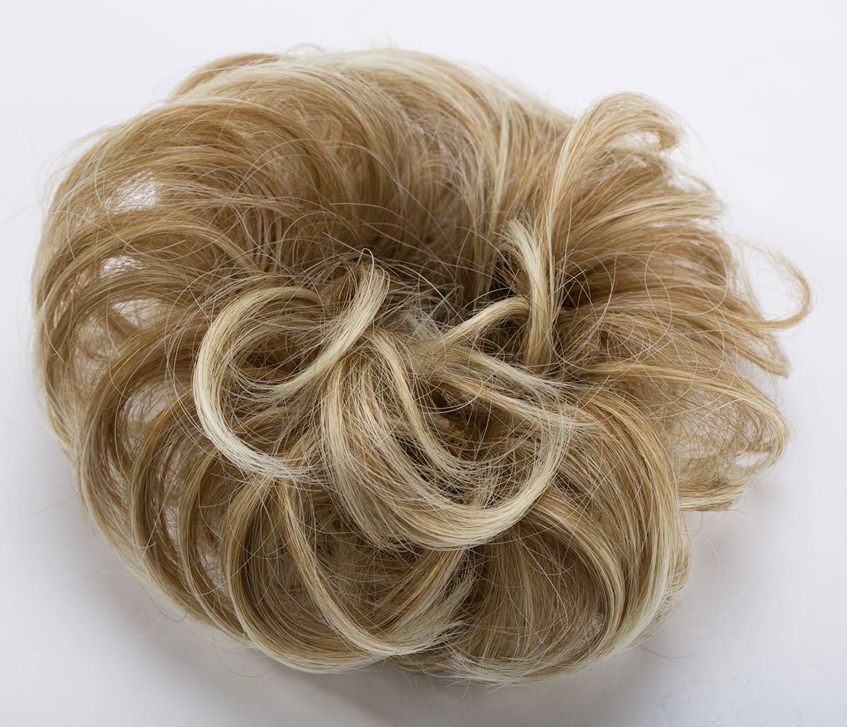Scrunchie Bun Updo Hairpiece Extensions - Wavy Curly Messy Hair Bun Donut Chignons Coffee Brown to Bleach Blonde - Image 3