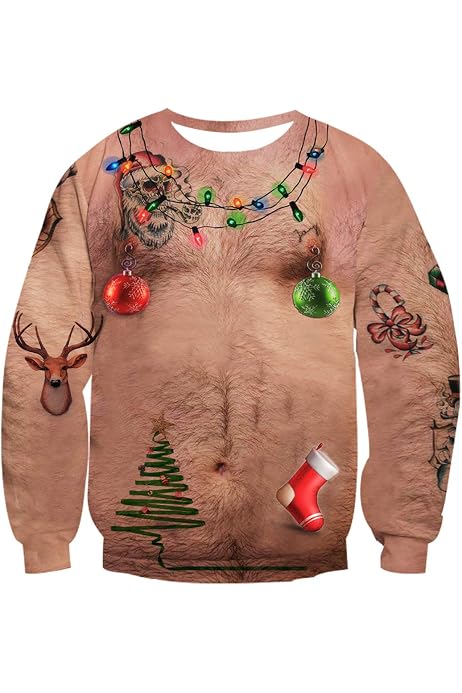 Mens Women Christmas Sweatshirt Funny 