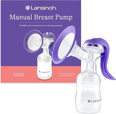 Lansinoh Manual Breast Pump Single Breastfeeding Milk Pump ComfortFit Cushion