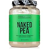 NAKED Vanilla Pea Protein Isolate from North American Farms, Only 3 Ingredients, Vanilla Vegan Protein, Gluten-Free, Soy Free, GMO Free - 2LB