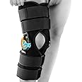 Tairibousy Hinged Knee Brace with Side Stabilizers ROM Knee Support Adjustable Knee Immobilizer for Knee Pain ACL MCL PCL Arthritis Meniscus Tear Post OP Recovery for Men and Women (L)
