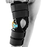 Tairibousy Hinged Knee Brace with Side Stabilizers ROM Knee Support Adjustable Knee Immobilizer for Knee Pain ACL MCL PCL Arthritis Meniscus Tear Post OP Recovery for Men and Women (L)