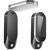 HALHSAP Solar Outdoor Lights with Motion Sensor, 2 Modes Foldable Porch Lights Outdoor, Waterproof Outside Wall Light for Hou