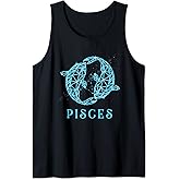 Pisces Zodiac Sign Astrology Symbol Birthday Horoscope Tank Top
