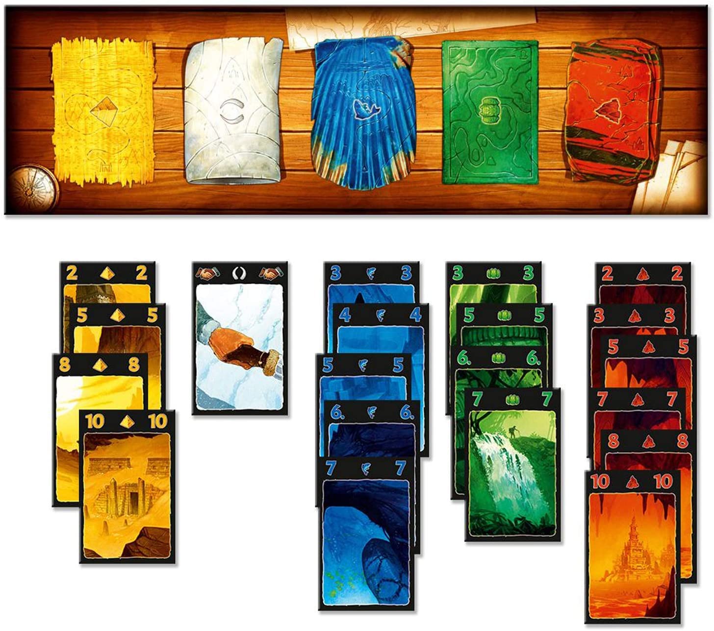 KOSMOS 694135 Lost Cities - Das Duell, spannendes Brettspiel, Abenteuerspiel für 2 Personen ab 10 Jahre, Familienspiel, Spiel für 2, Gesellschaftsspiel 3