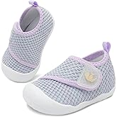 FEETCITY Baby First Walking Shoes Wide Baby Shoes Infant Sneakers Newborn Crib Shoe Barefoot Lightweight Slip On Shoe