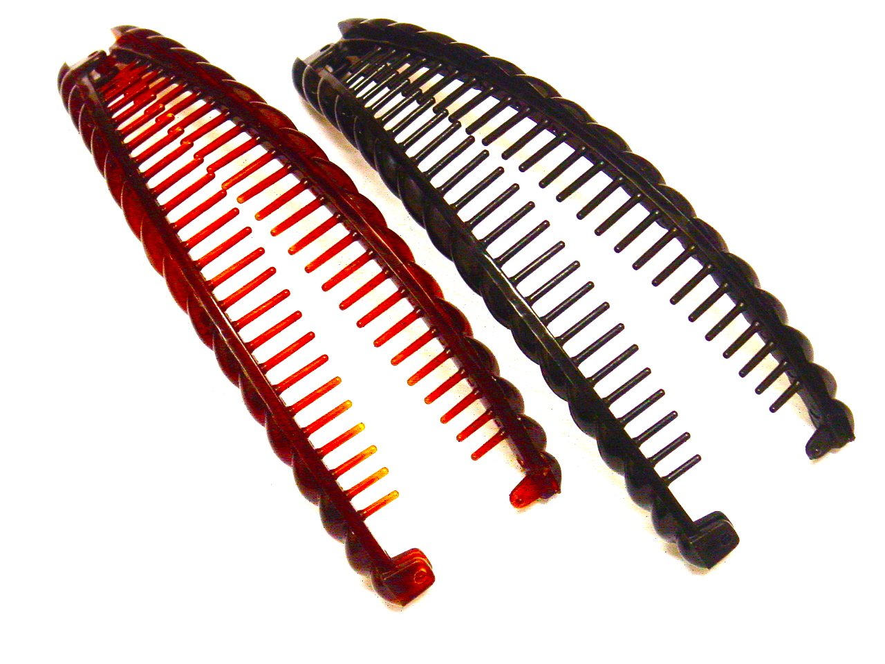 La Peach Fashions Ladies Classic Large Barley Twist Banana Hair Comb Large Hair Clip Size 16cm Two Pc Set (Bktort)