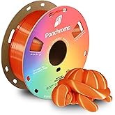 Polymaker Panchroma Silk PLA Filament 1.75mm 1kg, Shiny Orange, New and Improved Formula, Better Strength, Printing Speed and Clog-Free. Works in Most FDM and Multicolor 3D Printers.