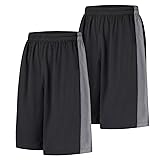 LukBerd 2 Pack Men's Long Athletic Shorts