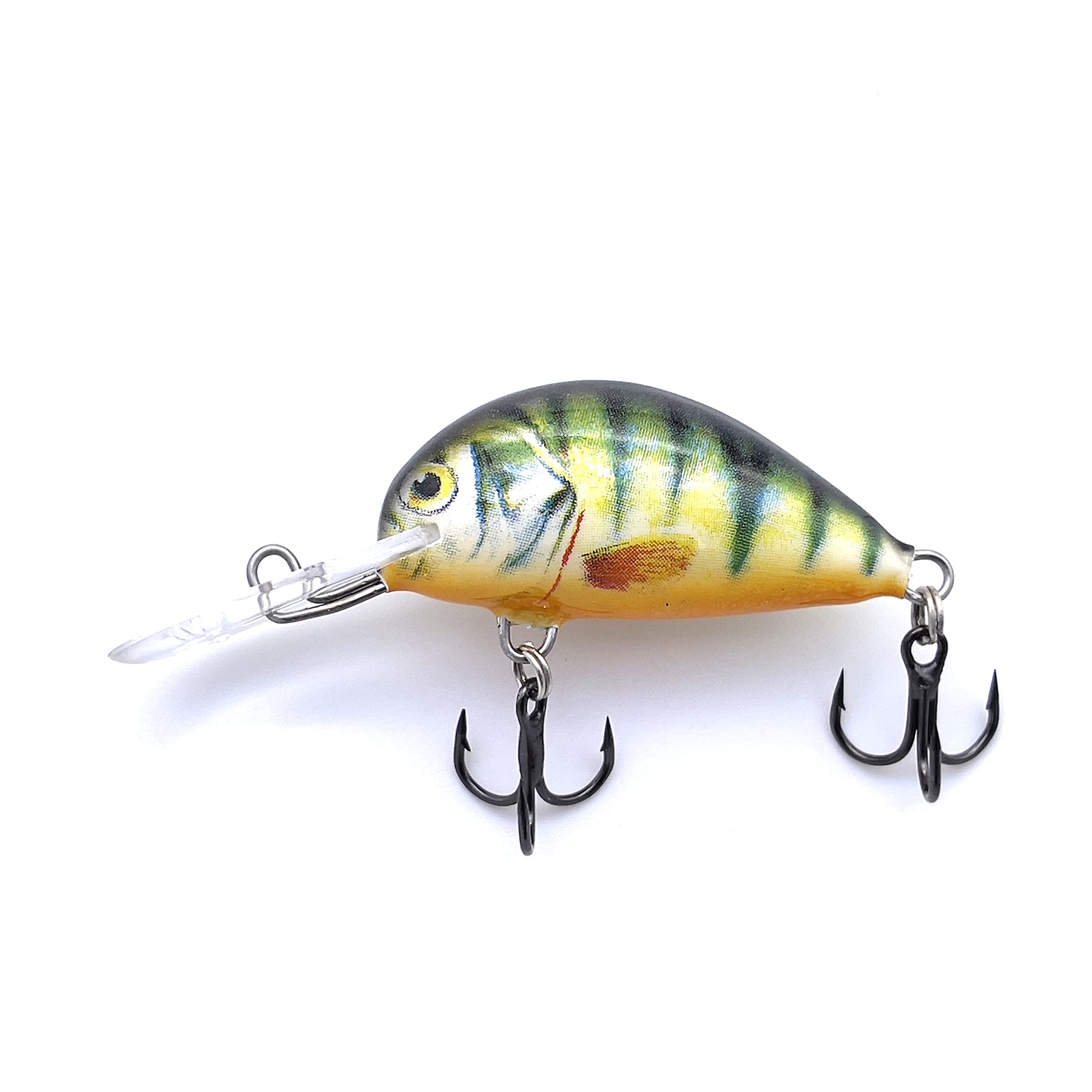 EVERBAY DORADO Wobbler Fishing Lure - Artificial Hard Crankbait - Fishing Tackle, Topwater Life-Like Swimbait for Perch Pike Zander Catfish Chub Barbel Trolling in Freshwater,Floating - ALASKA 3.5cm P
