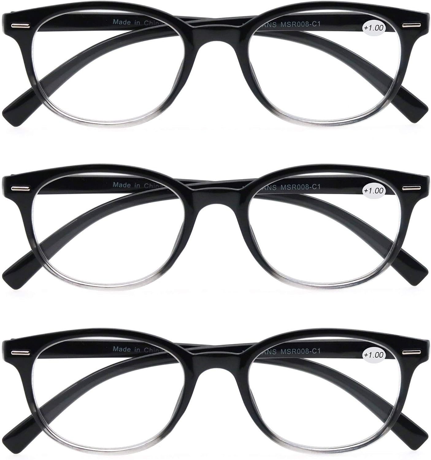 MODFANS Women Reading Glasses 2.0 3 Pair Stylish Ladies Readers with Comfort Spring Hinge Pattern Design for Fashion Women Reading Pouch Included - Image 3
