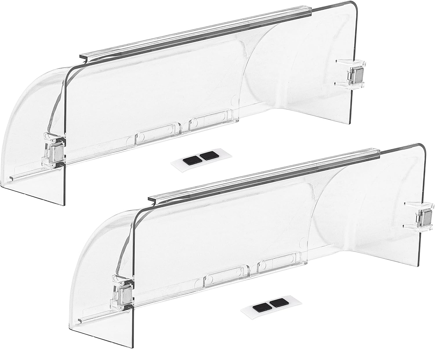 Registers, Grilles & Vents - Eureka Air Adjustable Deflector with Neodymium Magnets and High Strength Adhesive Tabs for Floor, Wall, and Ceiling Registers, 10” to 14” Wide, 2 Pack