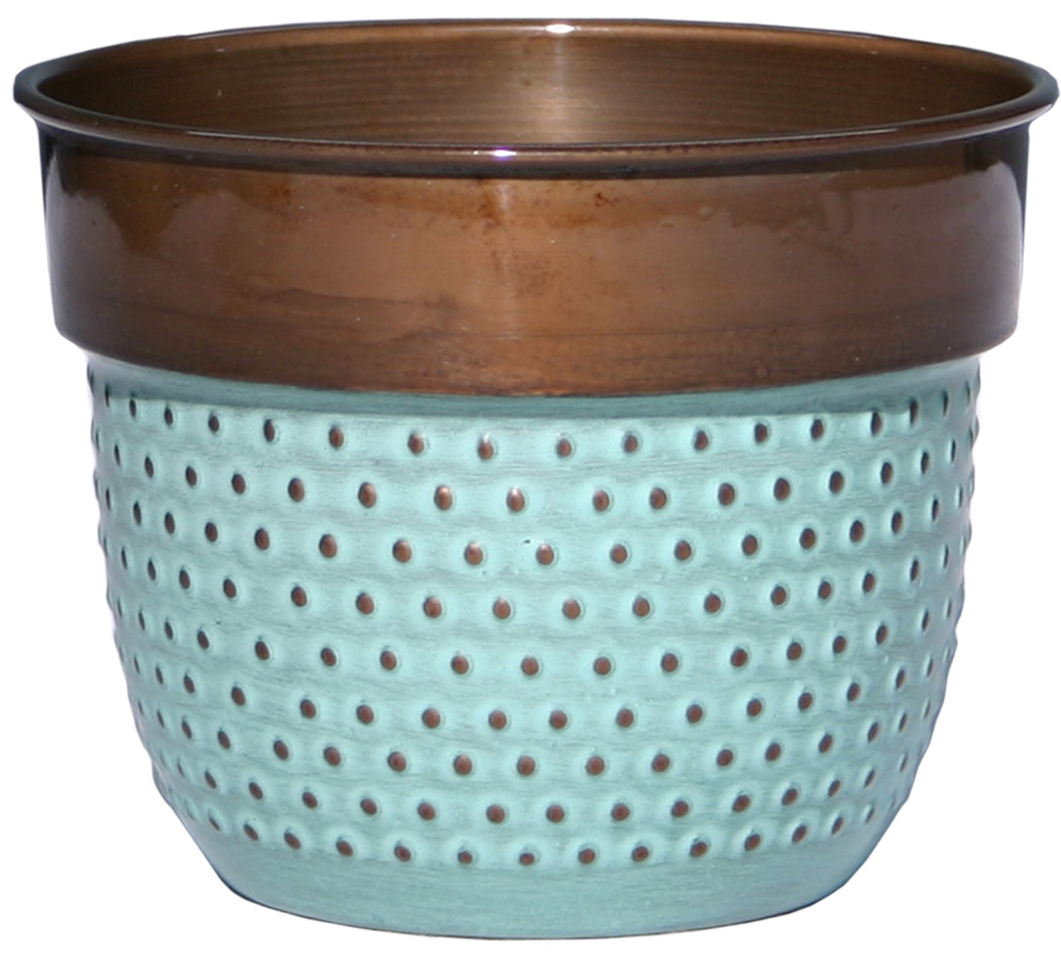Robert Allen Home & Garden MPT01569 Bella Classic Planter, 6", Dots/Copper