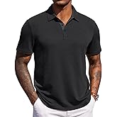 COOFANDY Mens Polo Shirts Short Sleeve Casual Summer Polo Tee Classic Collared Golf Stylish Tops