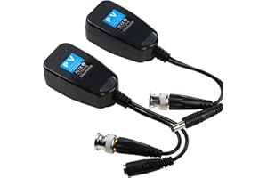 UHPPOTE HD-CVI/TVI/AHD BNC Video Power Transmitter Passive Balun Receiver to Cat5e 6 RJ45 Connector