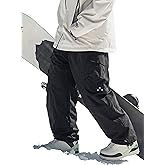 Mens's Baggy Cargo Pants Casual Parachute Pants Loose Fit Hip Hop Harme Lightweight Water Resistant Pants with Pockets