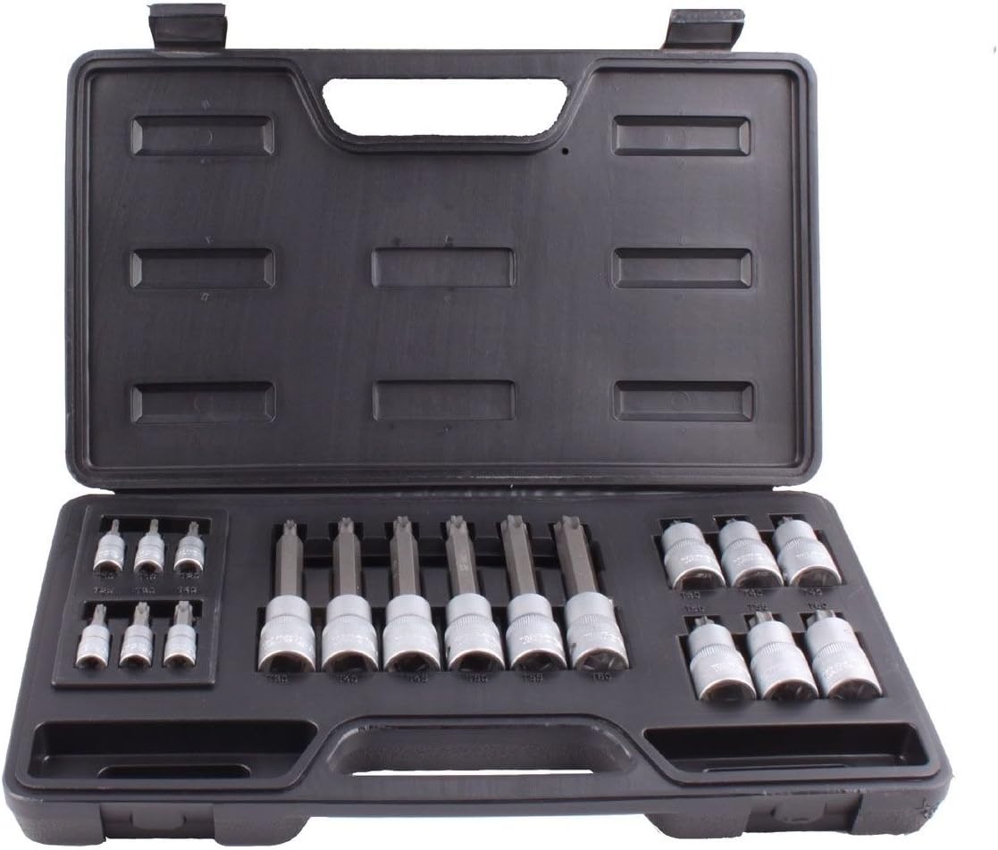 YATO YT-7751 - Little Pipe Set, 18pcs: Torx T10-T60mm, Variety Pack