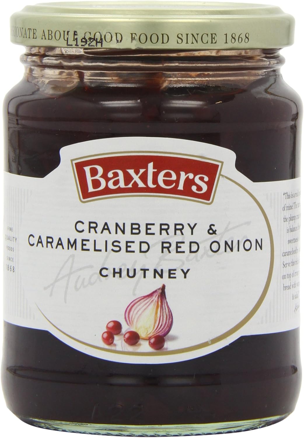 Baxters Speciality Cranberry and Caramelised Red Onion Chutney 300 g ...