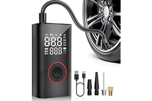 COOLMAN Tire Inflator Portable Air Compressor, 150PSI Cordless Electric Bike Pump, Portable Tire Inflator with LCD Pressure G