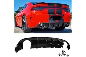 YHoptional Rear Diffuser for 2015-2024 Dodge Charger SRT Daytona Scat Pack R/T 392 GT R/T Rear Bumper Lip Non-Widebody Charger SRT Accessories Scatpack Accessories (Gloss Black)