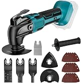 Cordless Oscillating Tool for Makita 18V Battery(No Battery), 6 Variable Speed Brushless-Motor Tool, 22Pcs Multi Tool Kit, Oscillating Saw for Scraping, Sanding, Cutting Wood