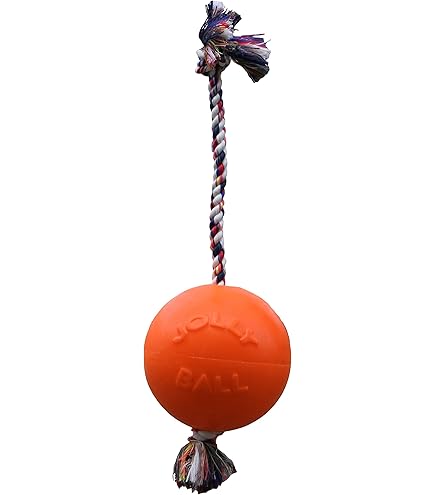 Interactive Dog Ball Blue Jolly Pets Tug-n-Toss Heavy Duty Dog Toy