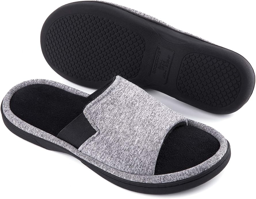 RockDove Women's FlexFit Open Toe Memory Foam Slipper