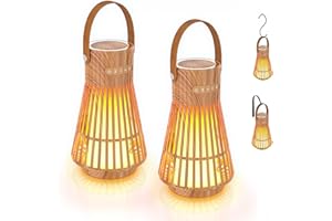 Blonbar Outdoor Bluetooth Speaker with Torch Atmosphere,10W Wireless Portable Speaker,Led Flame Speaker with Wall Mount/Stake/Hook,Sync Two Speakers Waterproof Lanterns for Patio/Party/Camping,2 Pack