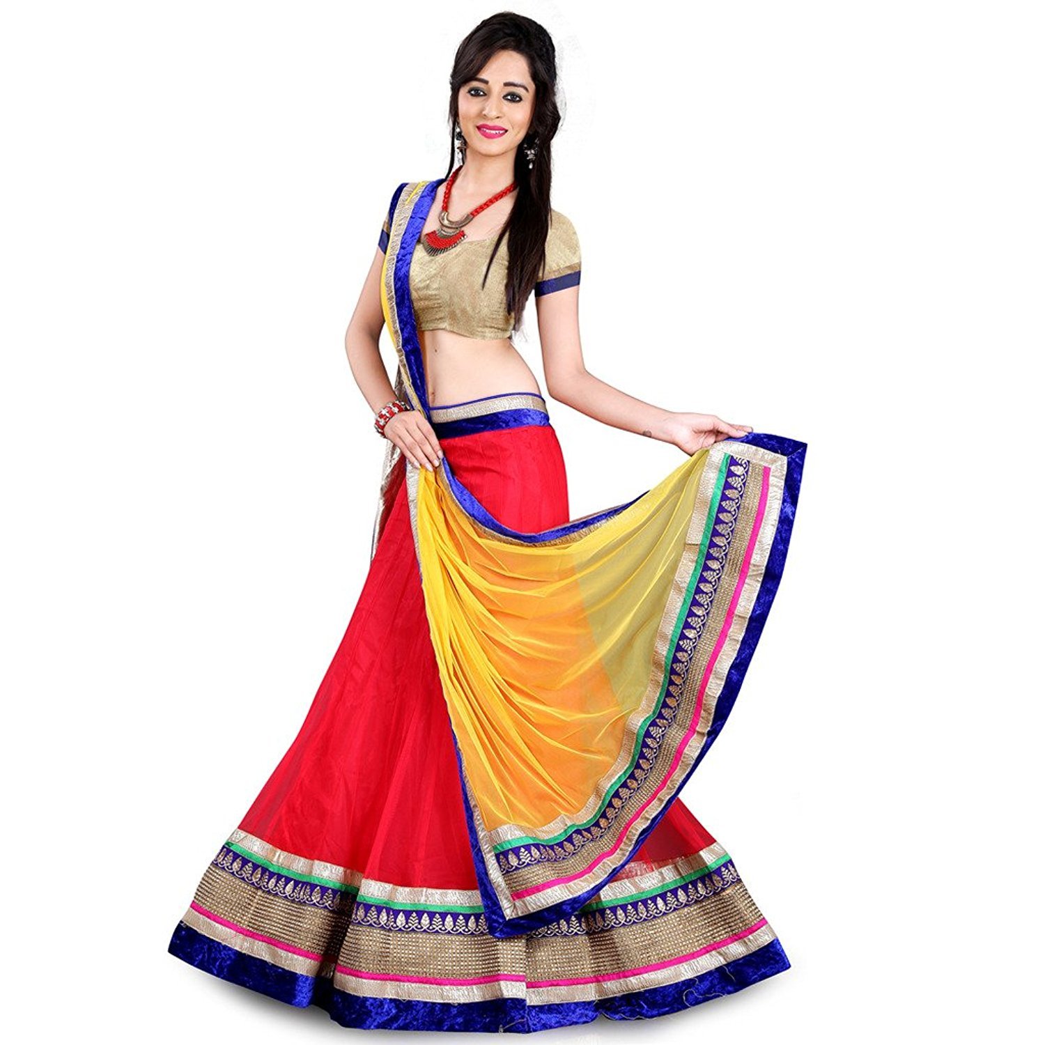 fashila women's net lehenga choli (lec050ta0620-aj_red_free size)