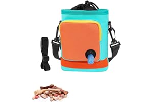 DOMIGLOW Dog Training Treat Pouch with Poop Bag Dispenser - 3 Options for Wearing - Perfect for Walking and Training with Your Pet - Dog Treat Bag with Extra Storage Space (Green)