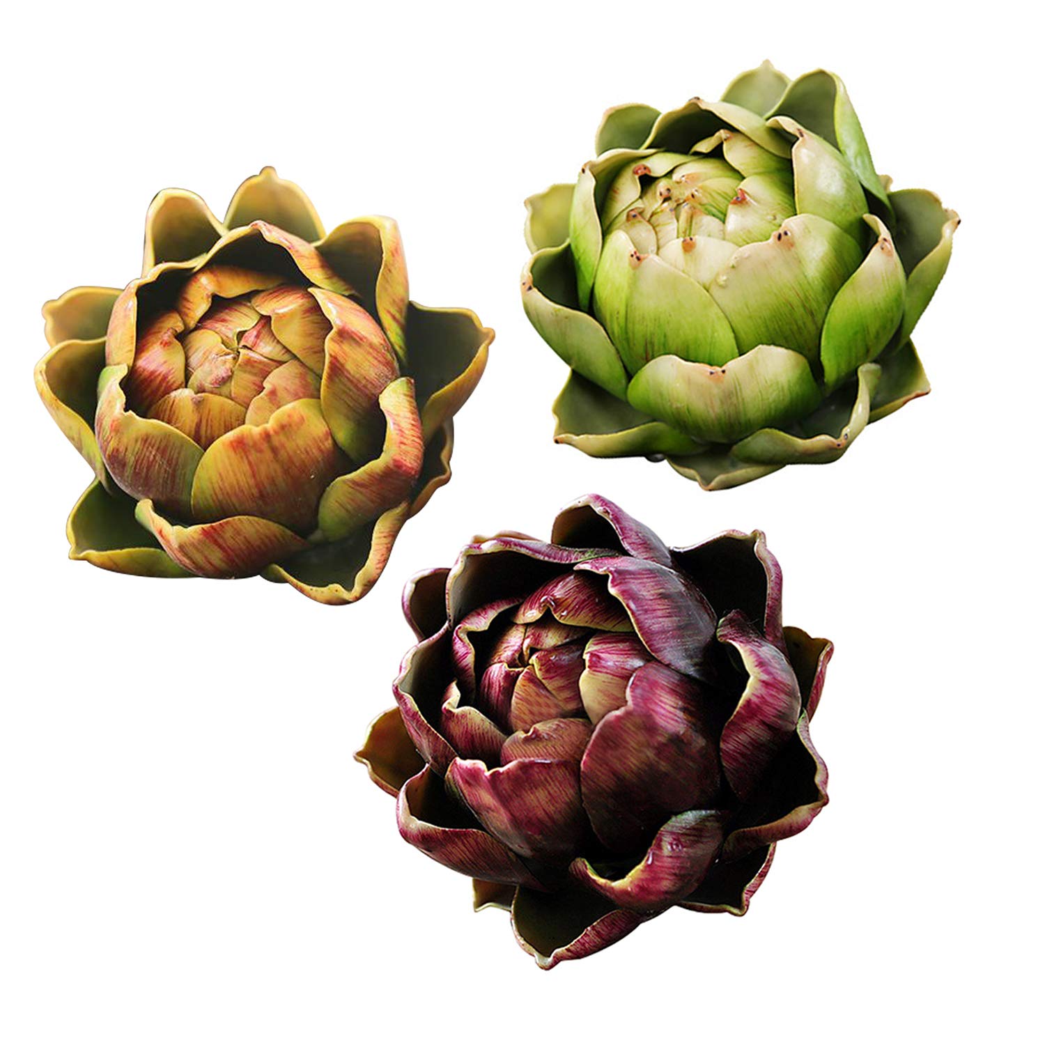 Fake Artificial Artichoke Vegetables faux plastic artichoke Wedding Party Table Home plastic Flower Decoration(3pcs)