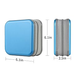 LIOVODE DVD Case, 48 Capacity CD Case Portable CD