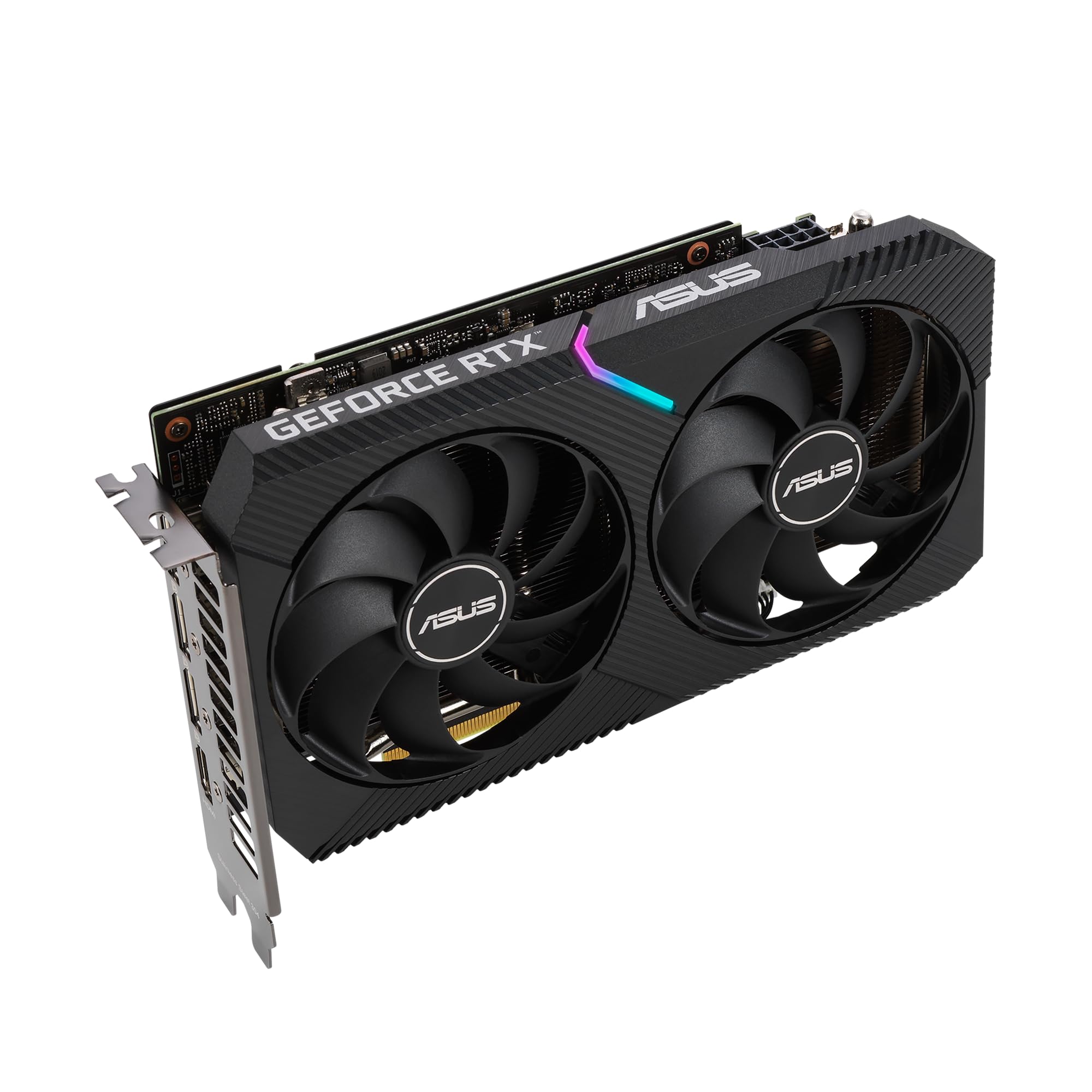 Asus Geforce Rtx 3060 12G Dual V2 Oc Gaming Graphics Card - 1867Mhz Boost Clock, Gddr6, Pcie Gen 4, Dlss 2, 1X Dp V1.4A, 1 X Hdmi 2.1, 1 X Dvi-D (Supports 4K) - View 8