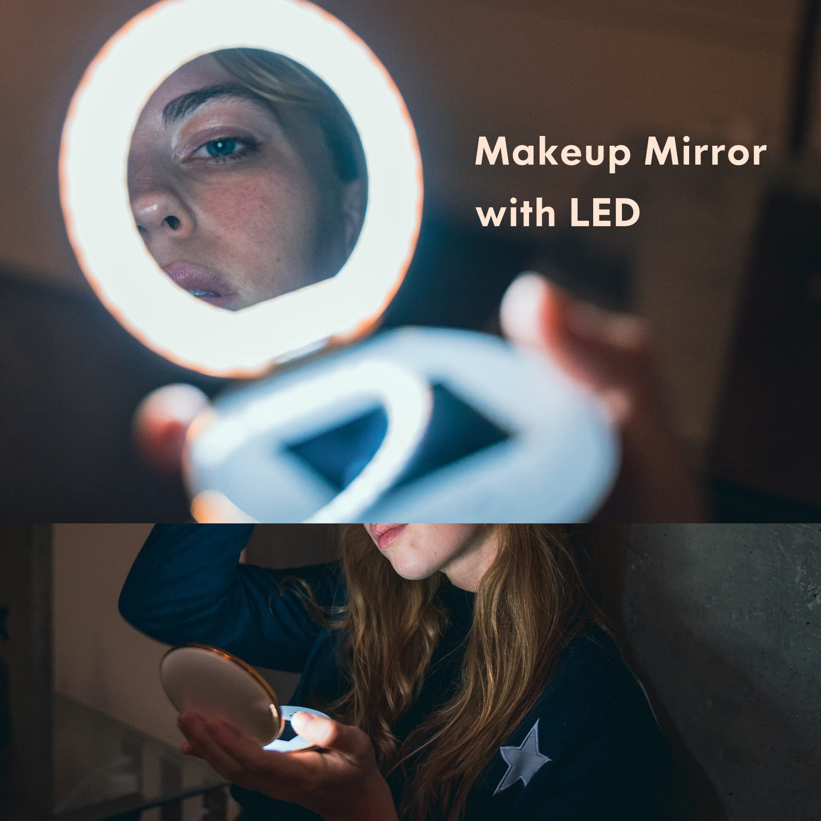 L&L SKIN UVmagic Mirror, Compact Mirror Design for Sunscreen Test, Travel Makeup Mirror with UV Camera for Sunscreen Coverage Test