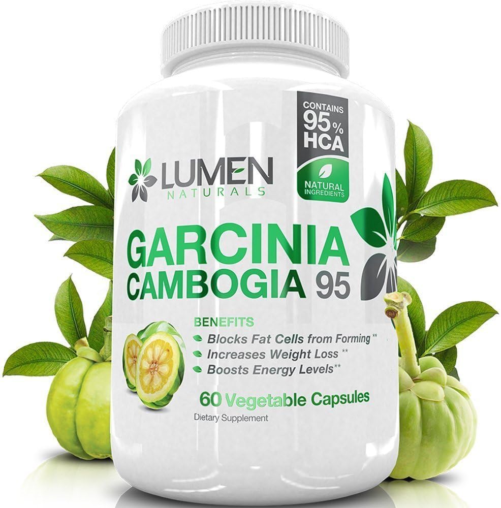 Pure Garcinia Cambogia Fruit Extract 95% HCA - Weight Management Pills for Men & Women - Decrease Appetite & Boost Metabolism Naturally - 60 Count