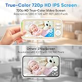 MYPIN 5" Baby Monitor 720P Camera Night Vision PTZ App Two-Way Talk view 3