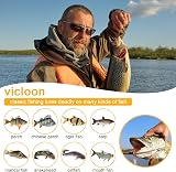 Vicloon 16 Pcs Fishing Lures Set Spinners Spoons Jig Hooks Kit view 7