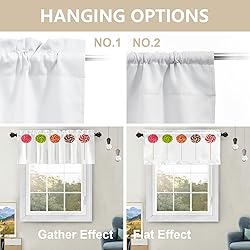 BaoNews Colorful White Color Red Kitchen Valances
