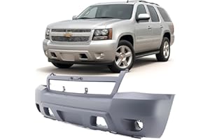 FitParts Compatible With Front Bumper Cover 2007-2014 Chevy Chevrolet Avalanche Suburban Tahoe LS LT LTZ PPV SSV. New Primed With Fog Light Holes GM1000817 25814570 (Folded Shipping)